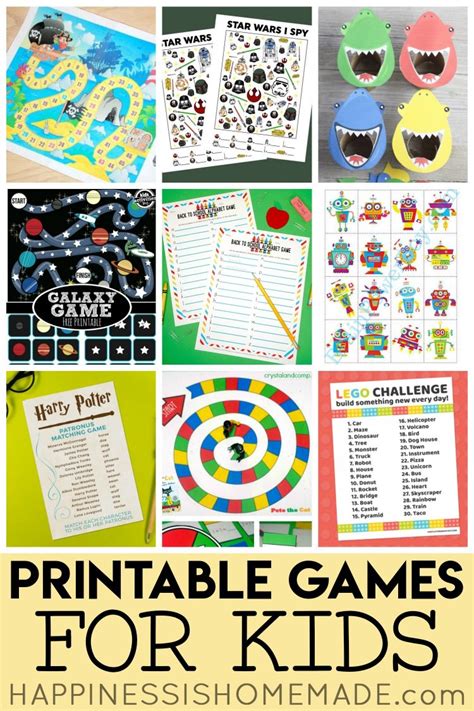25 Fun Printable Games for Kids .